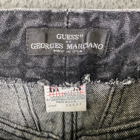 Vintage Guess Paris Georges Marciano Jeans Barrel Pleated size 29 Black USA Made - Picture 1 of 14